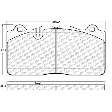 Centric Parts Posi-Quiet Semi Met Pads, 104.13950 104.13950